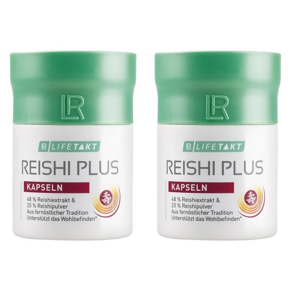 LR Reishi plus 60 (2x30) Kapseln mit Vitamin C Laktosefrei - Pilz des Lebens - Doppelpack