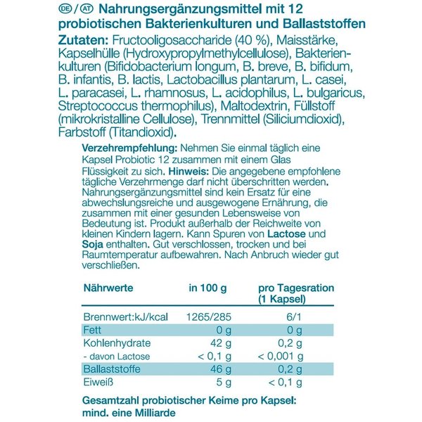 LR Pro 12 - 90 Probiotische Kapseln Laktosefrei für Darmgesundheit