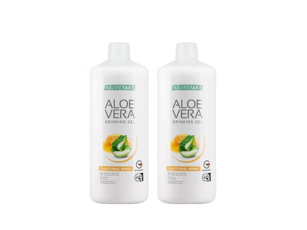 LR Aloe Vera Drinking Gel Honey Trinkgel 2er Set+ Gratis Aloe Vera Spray