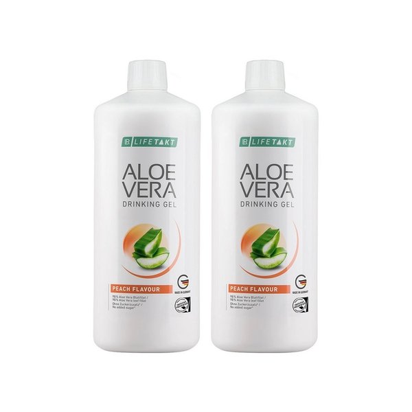 LR Aloe Vera Drinking Gel Peach Trinkgel 2er Set+ Gratis Aloe Vera Spray
